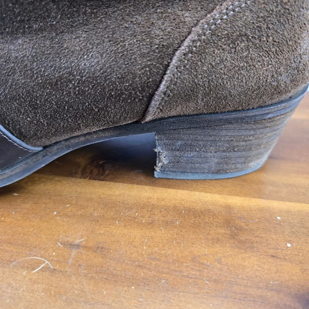 UGG Mens 12 Brown Suede‎ Buckle Ankle Boots 1014184 Chocolate Leather Strap
